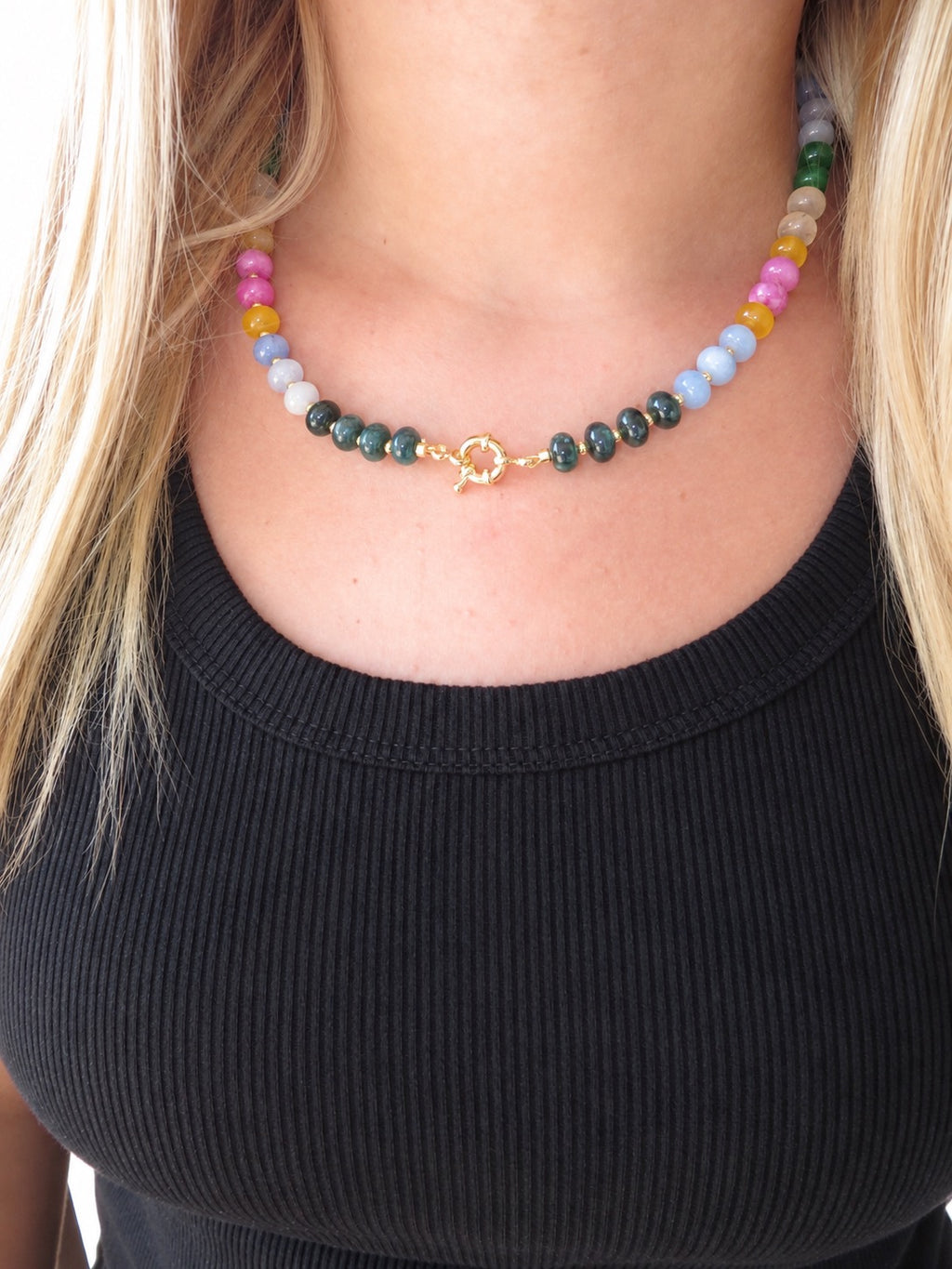 LYNN 18K GOLD FILLED COLORFUL NECKLACE